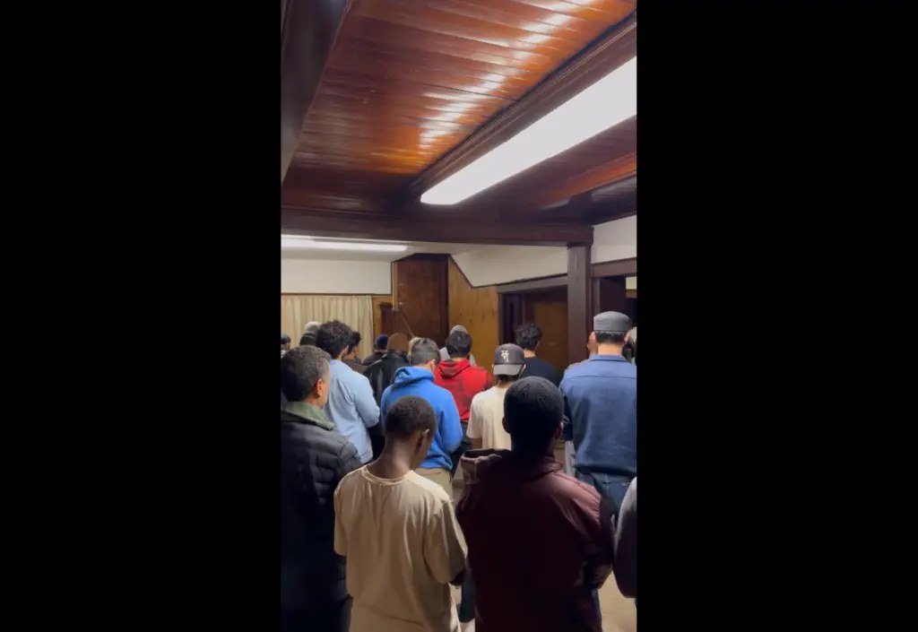 Congregation inside Masjid Al-Mumin